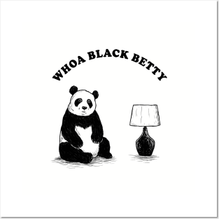 Woah Black Betty Panda Lamp Posters and Art